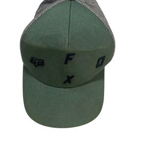 Fox Head Flexfit Vintage Racing Hat‎ Green Gray Size L-XL  Baseball Cap